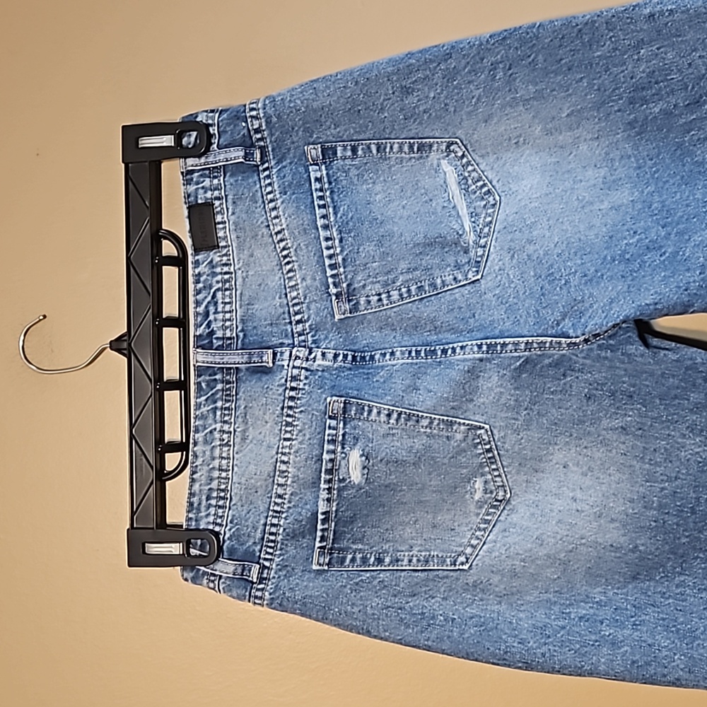 NWT Flamingo Ripped Raw Hem Straight Jeans - Picture 9 of 12